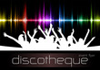 vector template "sound and partypeople" for disco events