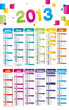 Vector: 2013, calendrier 2013, calendrier