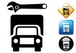 Truck repair pictogram and icons