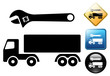 Truck repair pictogram and icons