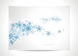 Vector Christmas greeting card illustration with snowflakes.