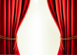 Background with red velvet curtain  Vector