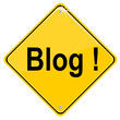 Vektor: ellow sign with Blog! ellow sign with Blog!