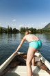 Young girl in a rowboat