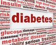 Diabetes medical poster design. Health care message concept
