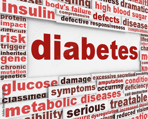 Illustration: Diabetes medical poster design. Health care message concept Diabetes medical poster design. Health care message concept