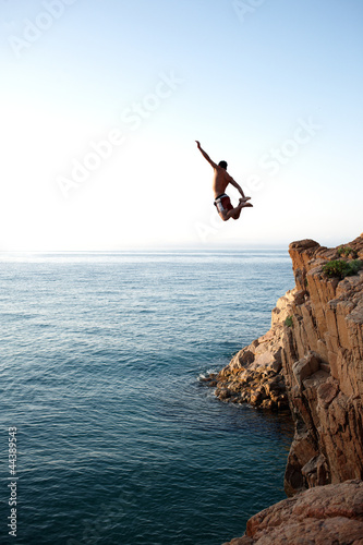Photo: cliff jumping in the sea cliff jumping in the sea