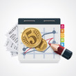Vector domestic costs increase icon