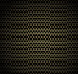 Gold honeycomb on black background