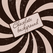 Retro vintage grunge hypnotic CHOCOLATE background.vector illust