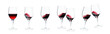Wineglass on white background