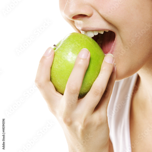 Photo: woman with apple woman with apple