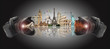 Travel the world camera concept