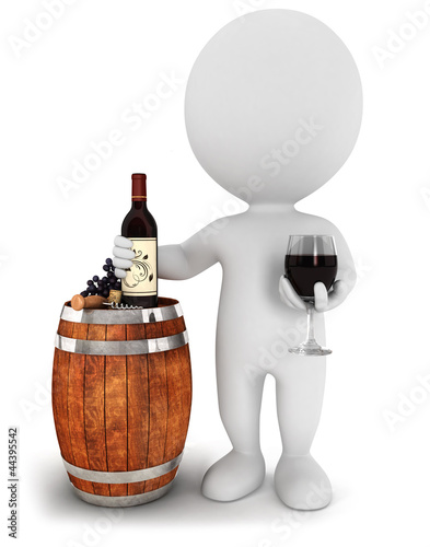 Illustration: 3d white people wine tasting 3d white people wine tasting