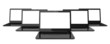 Group of black laptops