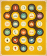 Retro communication concept template.