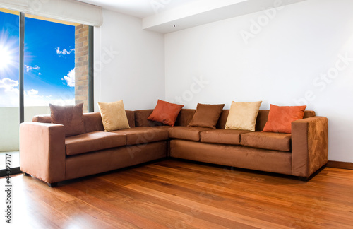 Photo: Living room with big sofa - interior design Living room with big sofa - interior design