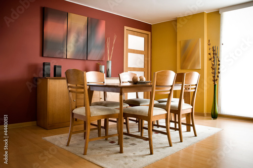 Photo: Interior design series: modern colorful dining room Interior design series: modern colorful dining room