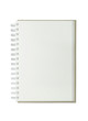 blank notebook isolated on white background