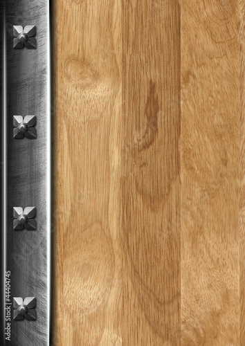 Illustration: Vintage Wooden and Metal Background Vintage Wooden and Metal Background