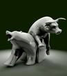 Bull And Bear Economic Trend Statue