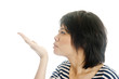 asian pretty woman sending kisses