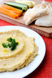 Vegetable sticks and chickpea hummus dip