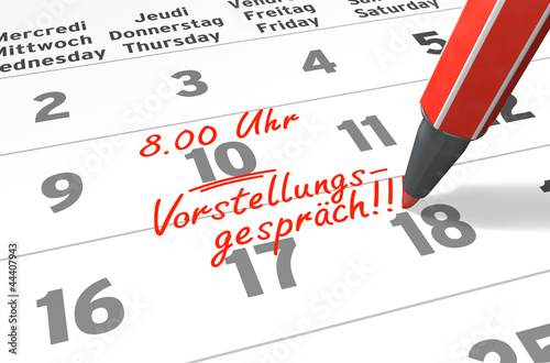 Illustration: Kalender-Serie: Termin Vorstellungsgespräch Kalender-Serie: Termin Vorstellungsgespräch