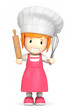 3d render of a little baker