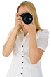 Junge Frau mit Digitalkamera