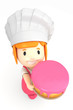 3d render of a little baker