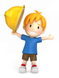 3d render of a little engineer/architect