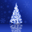 Vector: Christmas card in blue colors Christmas card in blue colors