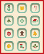 Christmas icons. Vector
