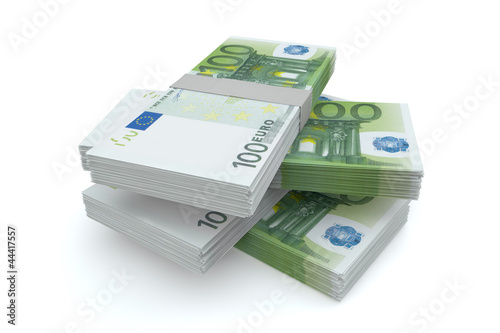 Photo: 100 Euros money stack 100 Euros money stack