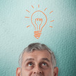Business man thinking to creative idea