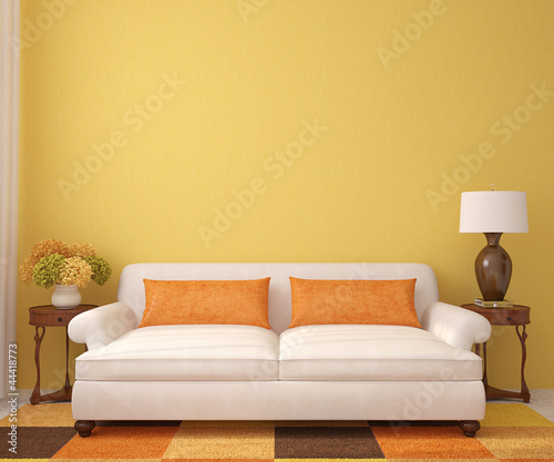 Illustration: Beautiful living-room. Beautiful living-room.
