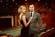 Couple in theatre interior