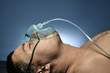 Man in mask oxygen.