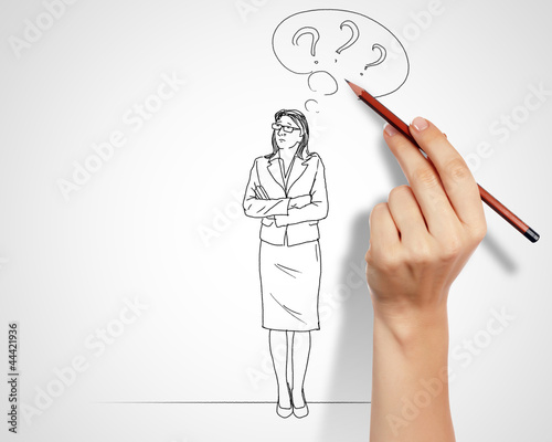 Photo: Questions and challenges in business drawing Questions and challenges in business drawing