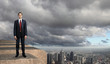 Businessman and cityscape