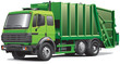 green garbage truck
