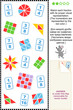 Visual fractions educational math puzzle