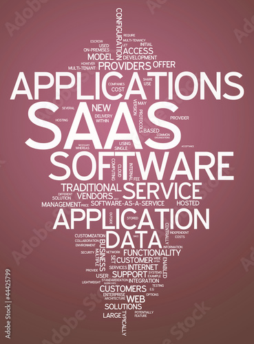 Illustration: Word Cloud "Software As A Service" Word Cloud "Software As A Service"