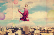 Illustration: art collage with beautiful woman art collage with beautiful woman