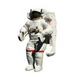 spacewalking astronaut - 3d illustration perspective on white