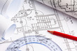 Bauplan eines Wohnhauses. Hausbau