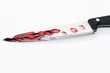 Messer mit Blut. Kriminalität. Tatwaffe eines Mord