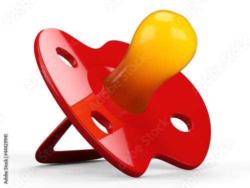 Illustration: 3D Baby's dummy on white isolated background. 3D Baby's dummy on white isolated background.