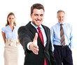 Businessman offering an handshake